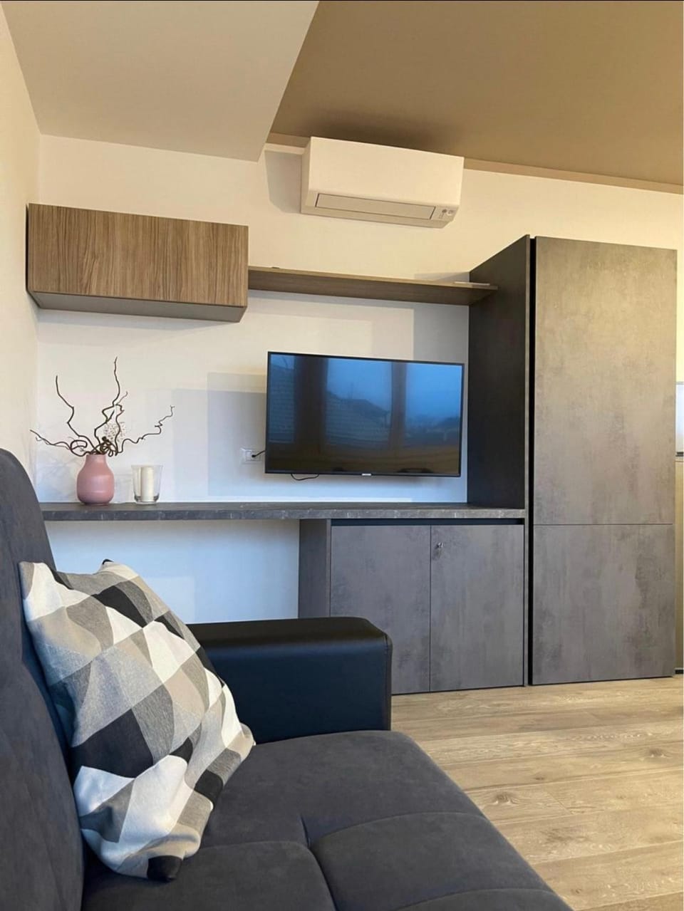 TV and multimedia, Living room, Seating area, Evening entertainment, air conditioner