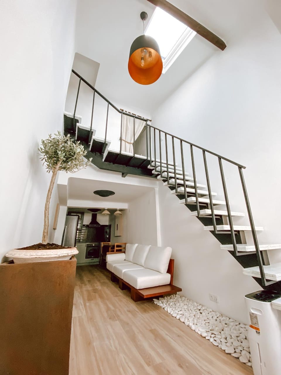 Property building, Living room, Dining area