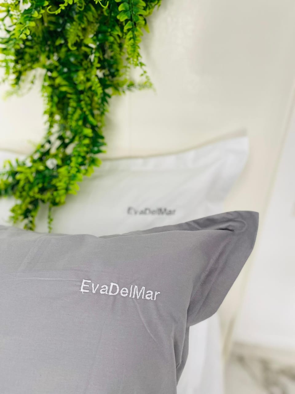 Bed, Property logo or sign