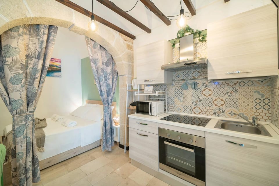 Bed, stove