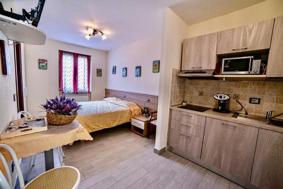 Bed, Coffee/tea facilities, Kitchen or kitchenette, Photo of the whole room, Dining area, Bedroom, minibar, pet friendly, stove
