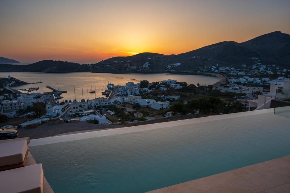 Pool view, Sunset