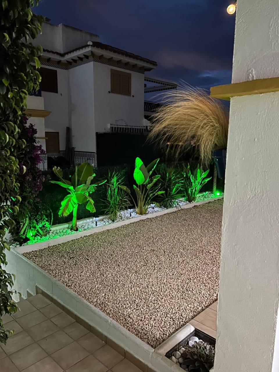Night, Garden, Garden, Balcony/Terrace, Garden view