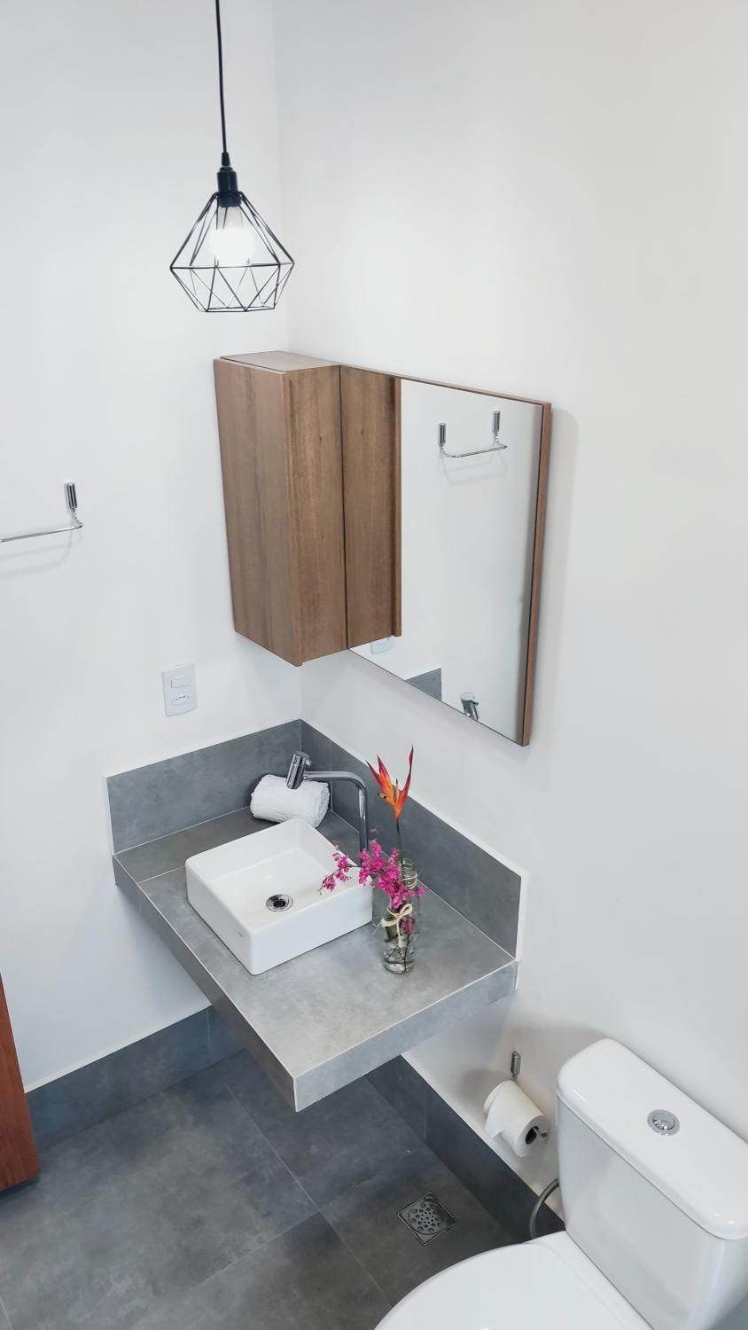 Toilet, towels