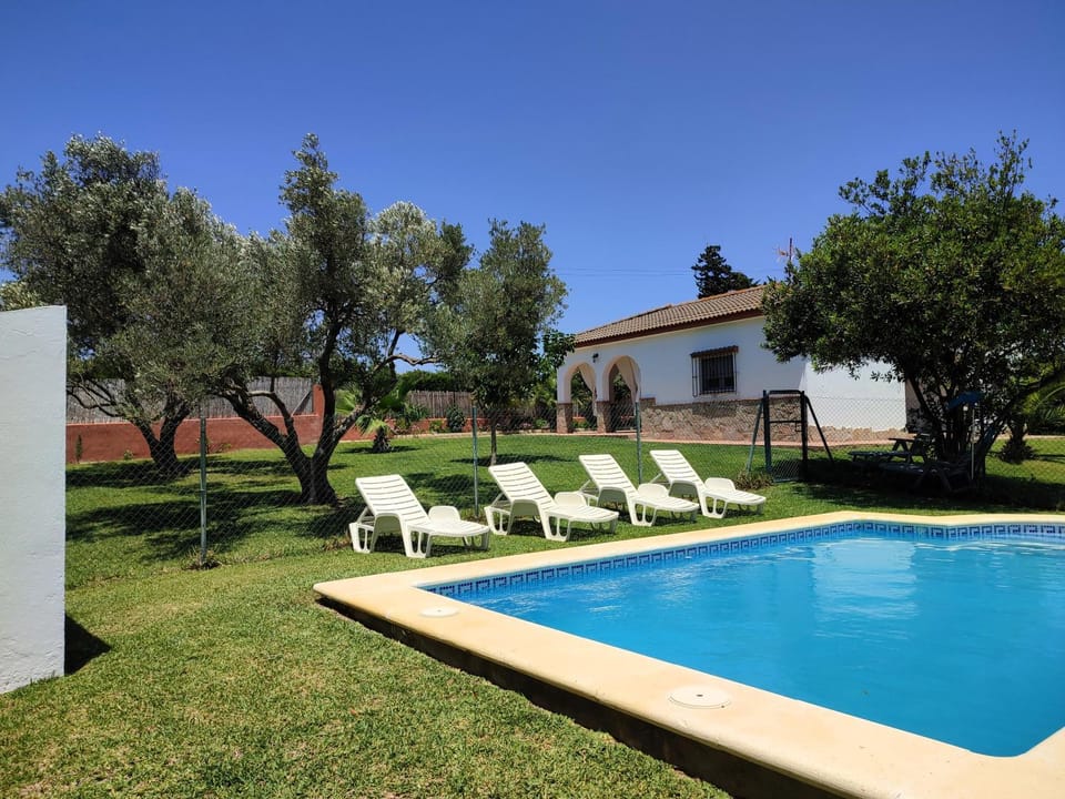 Garden view, Pool view, Swimming pool, sunbed