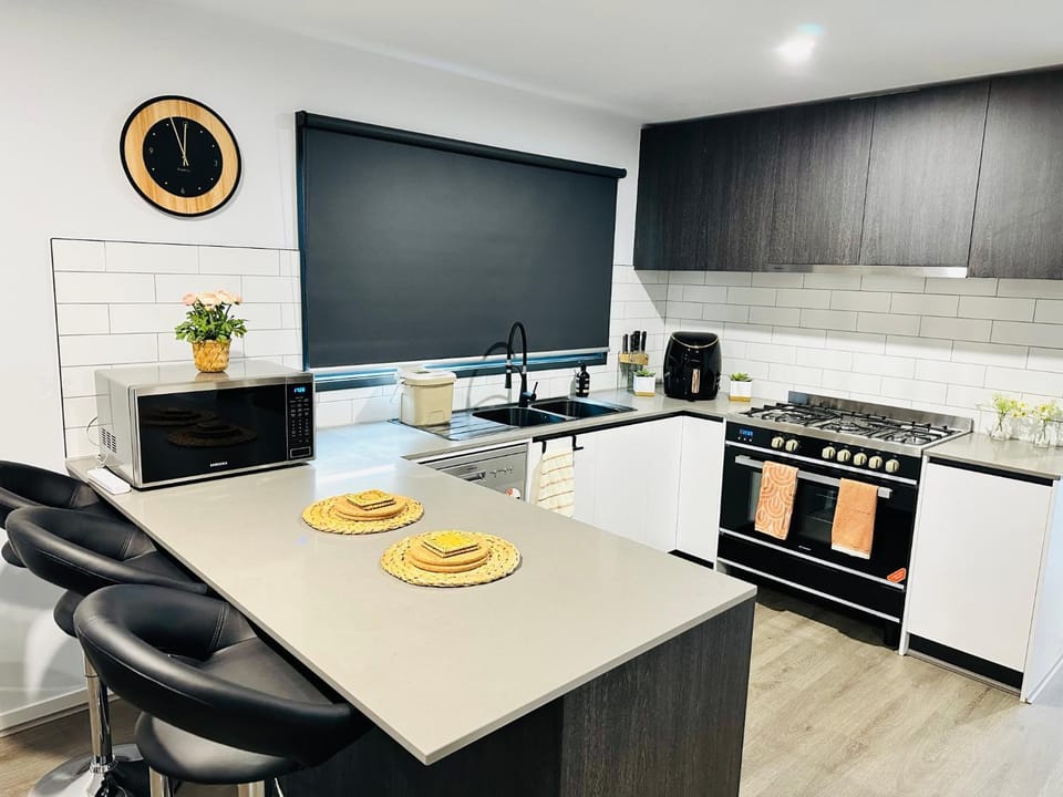 dishwasher, microwave, stove, kitchen