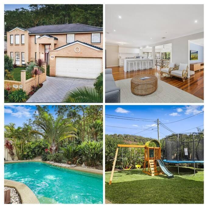 Property building, Patio, Natural landscape, Children play ground, Garden, Garden view, Pool view, Swimming pool