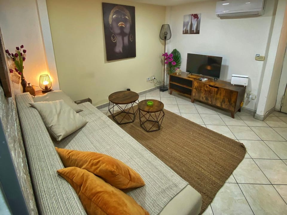 Bed, TV and multimedia, Living room, air conditioner