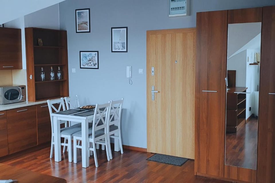 Dining area, minibar, stove