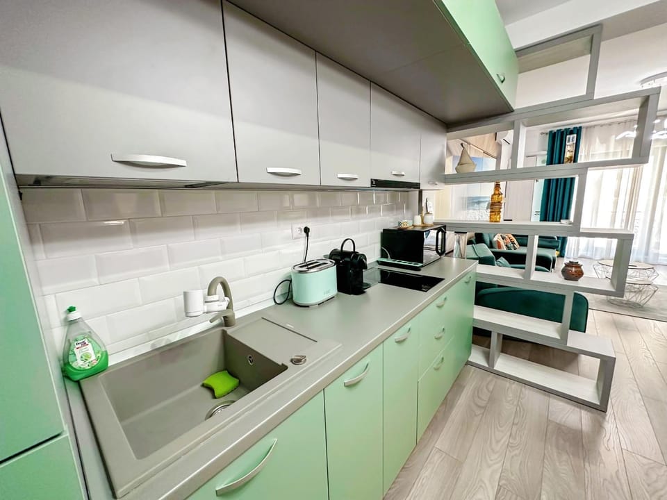 Coffee/tea facilities, Kitchen or kitchenette, minibar, stove