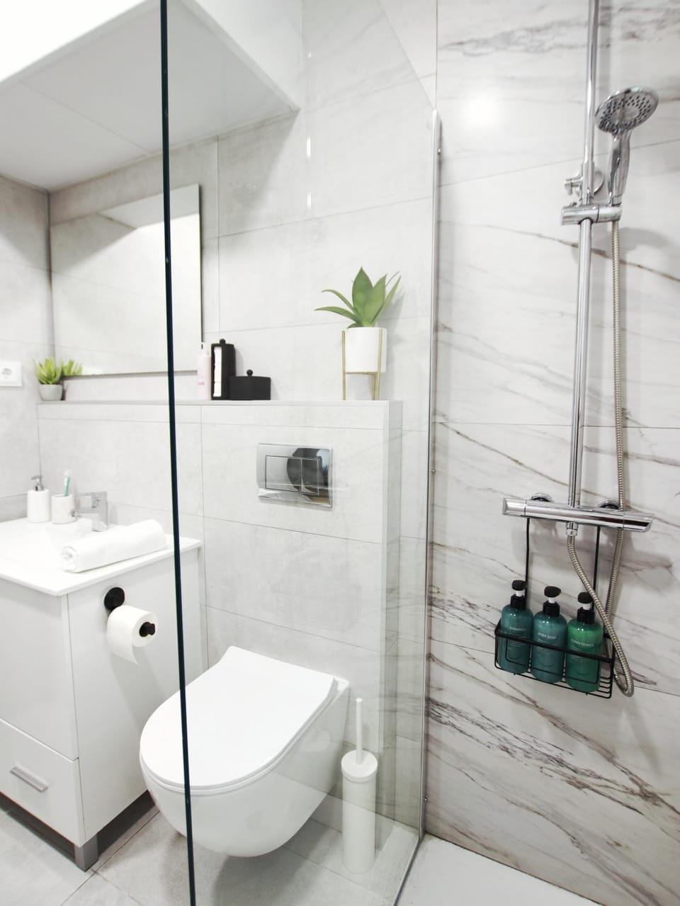 Shower, towels