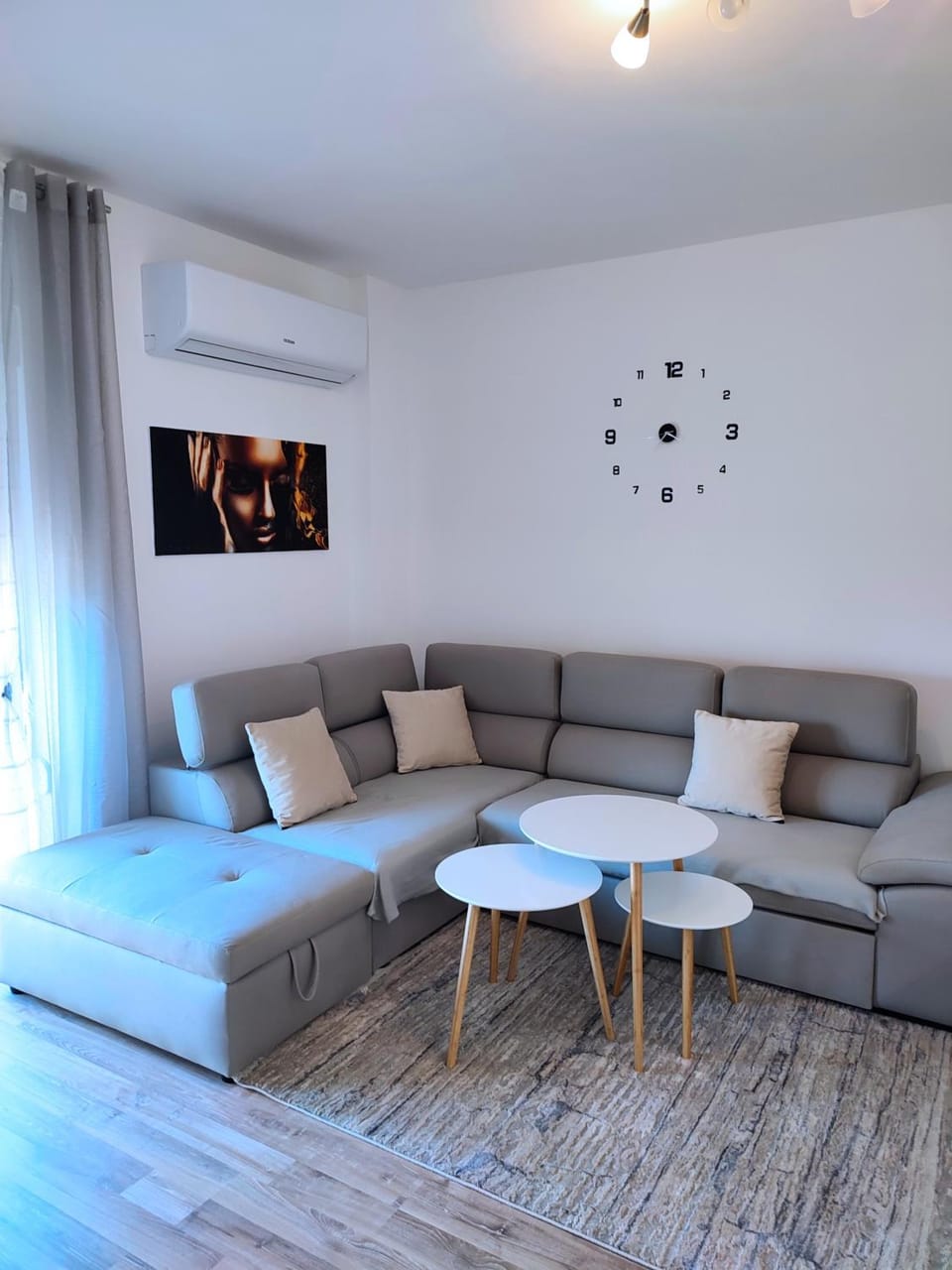 Living room, Seating area, air conditioner