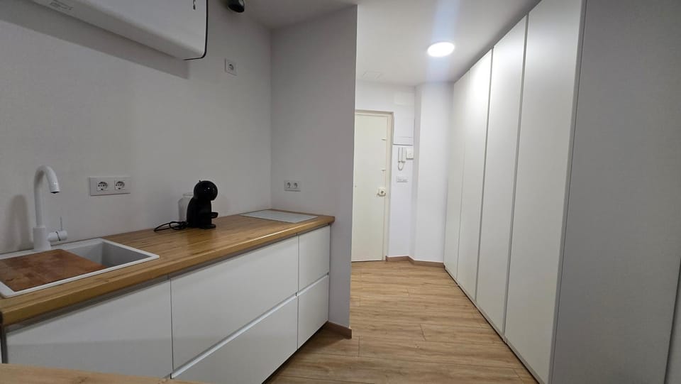 Kitchen or kitchenette, wardrobe