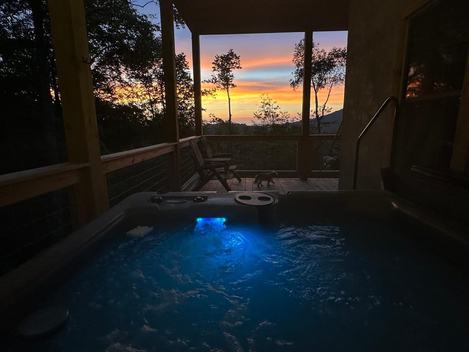 Hot Tub, Sunset