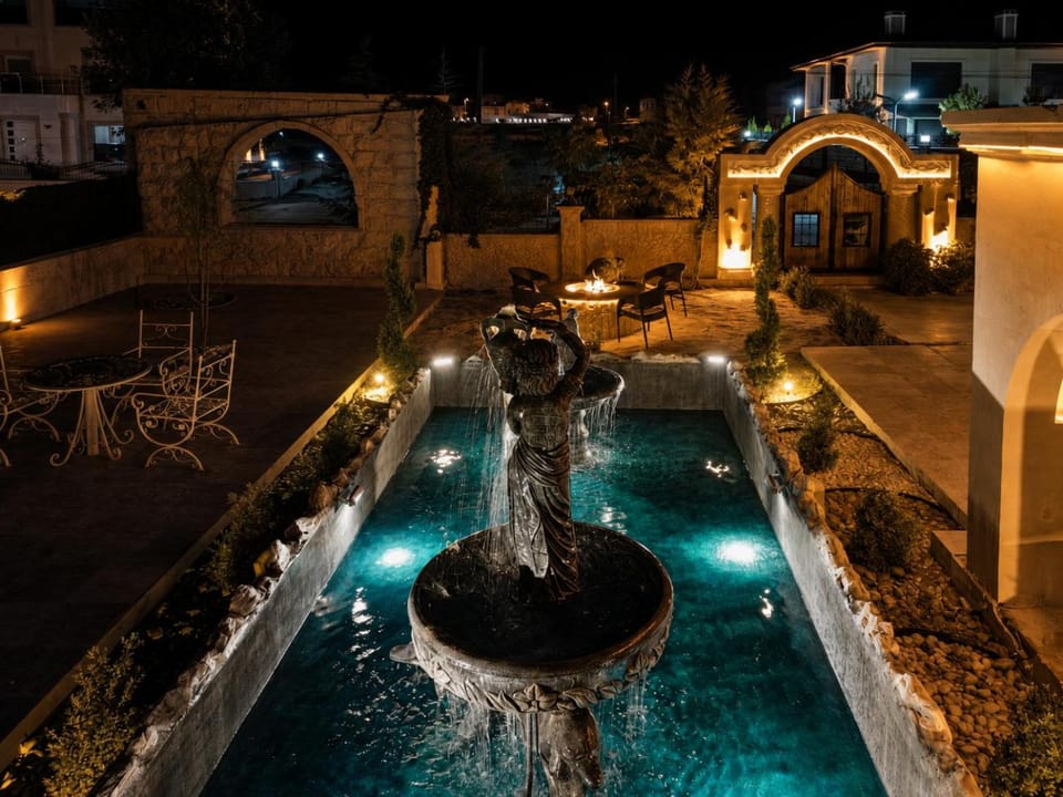 Property building, Night, Pool view