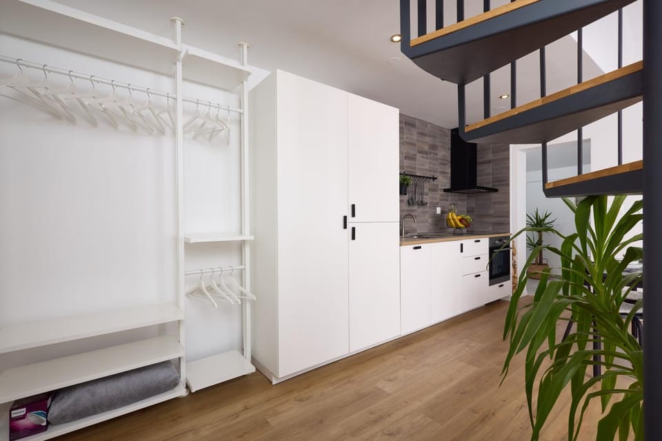 Kitchen or kitchenette, wardrobe