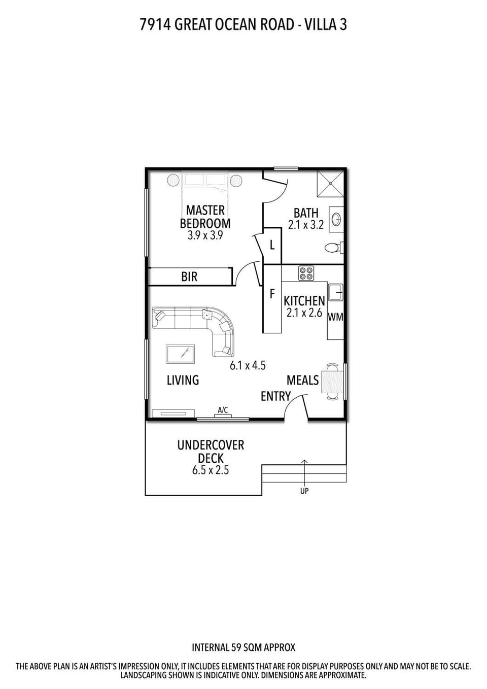 Otway Coastal Villas, 1 Bedroom villa. Villa in Princetown