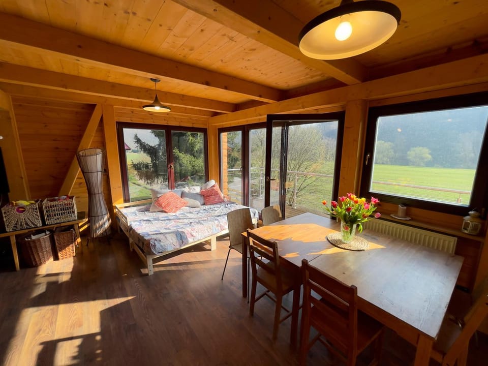 Bed, Natural landscape, Seating area