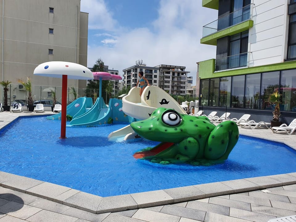 Children play ground, Swimming pool, sunbed