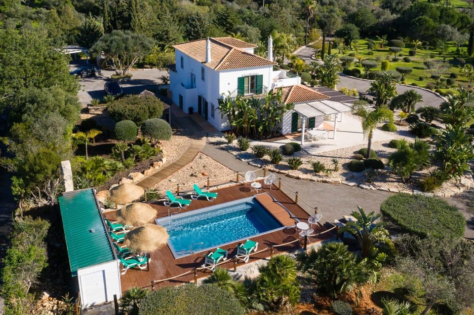 Property building, Natural landscape, Garden, Pool view, Swimming pool, sunbed