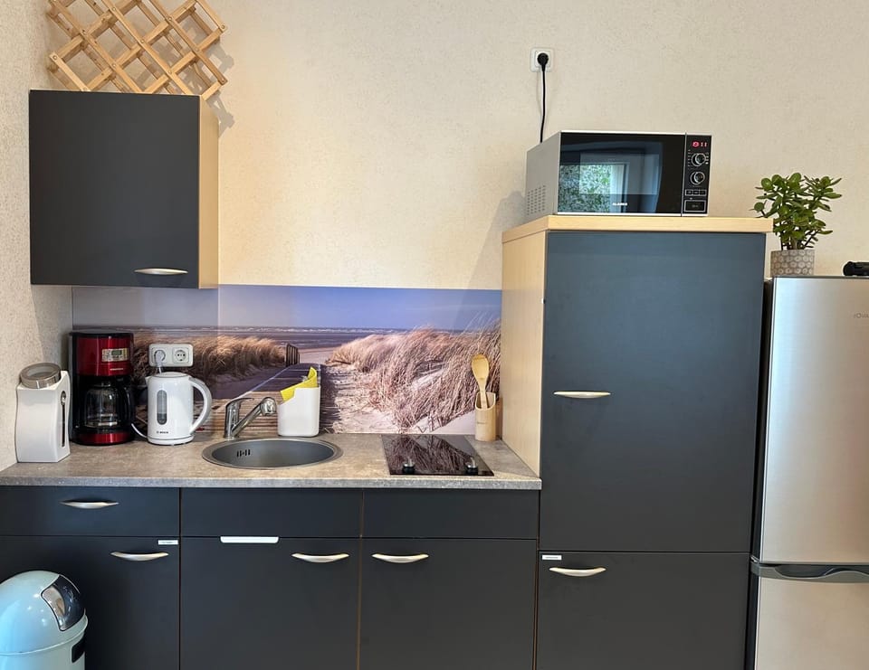 Coffee/tea facilities, Kitchen or kitchenette, stove, toaster