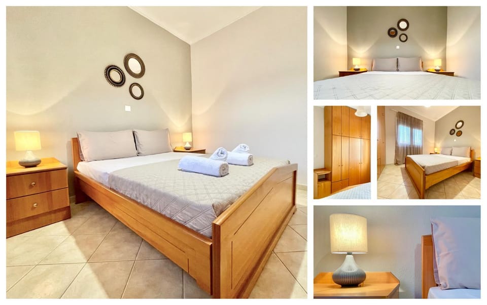 Bed, Photo of the whole room, Bedroom, towels, wardrobe