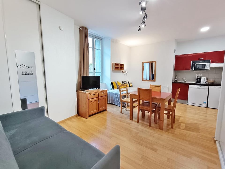 Bed, TV and multimedia, Kitchen or kitchenette, Living room, Photo of the whole room, Dining area, Bedroom, stove
