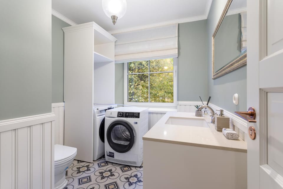 Toilet, washing machine, dryer