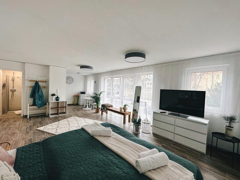 TV and multimedia, Photo of the whole room, Seating area, Bedroom