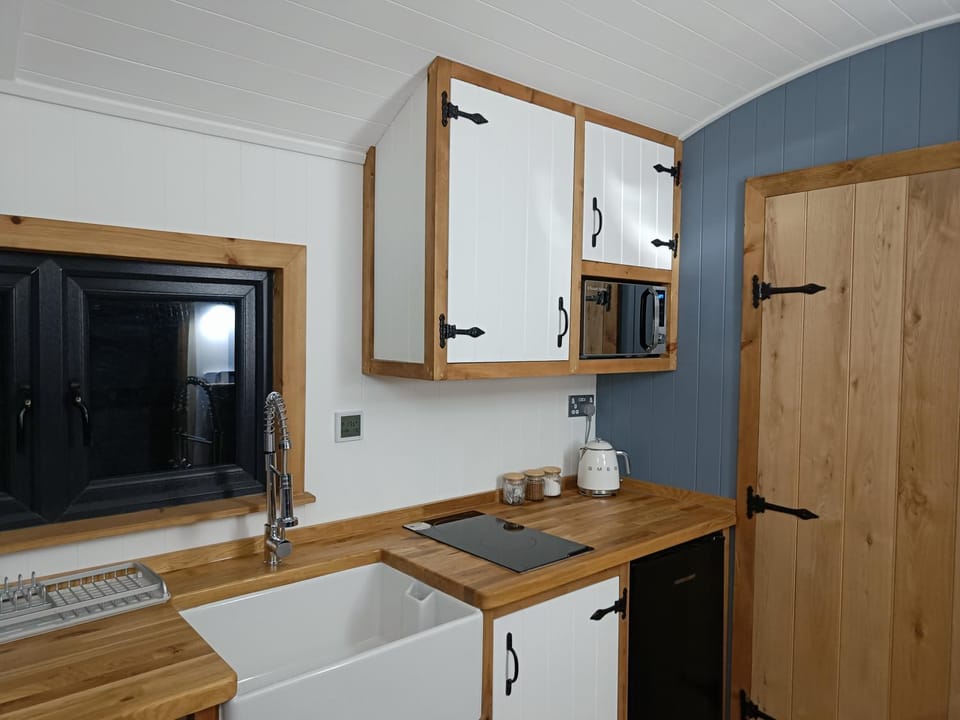 microwave, stove, kitchen