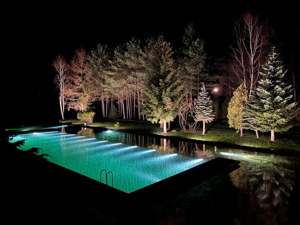 Night, Natural landscape, Pool view, Swimming pool