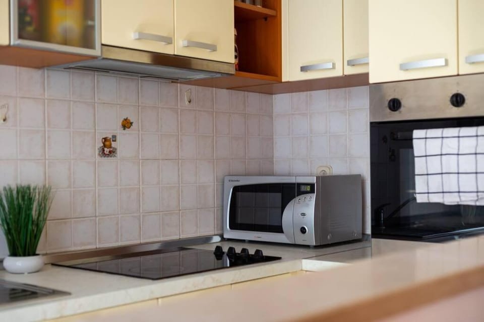 Kitchen or kitchenette, minibar, stove
