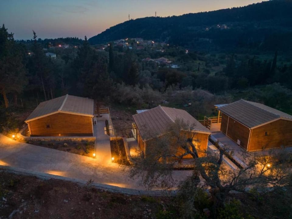 Property building, Night, Natural landscape, Mountain view
