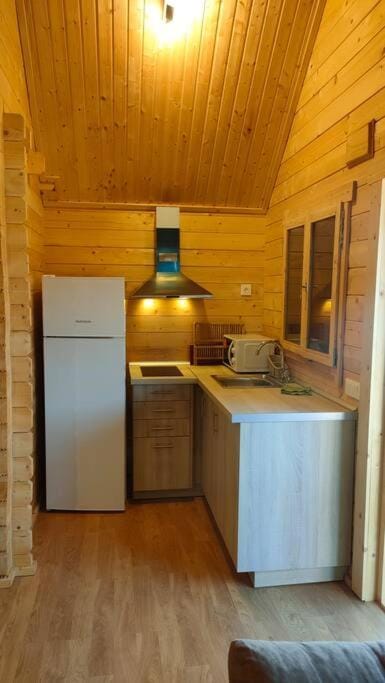 Kitchen or kitchenette, minibar