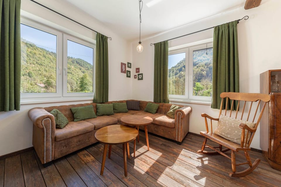 Natural landscape, Living room, Seating area, Mountain view