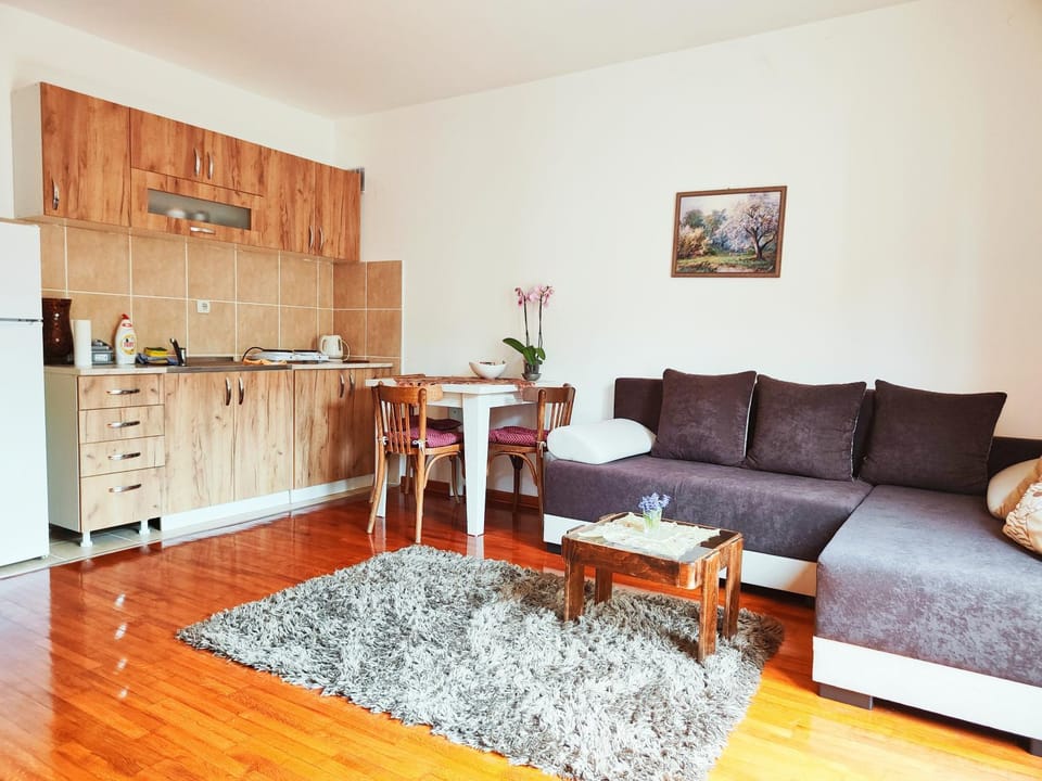 TV and multimedia, Kitchen or kitchenette, Living room, Seating area, Dining area, locker, stove