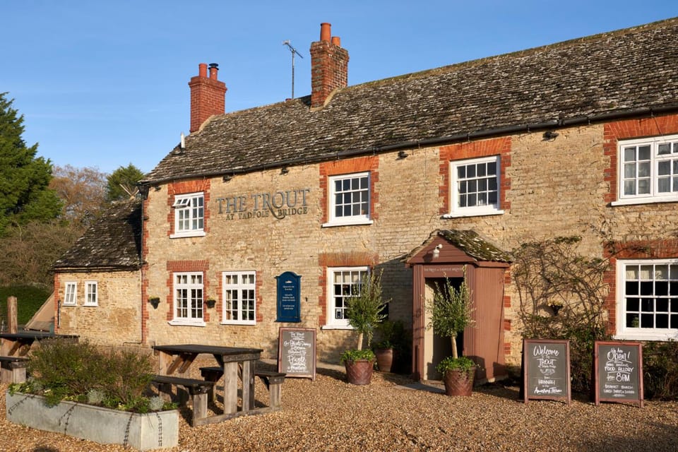 The Trout at Tadpole Bridge Inn in West Oxfordshire District