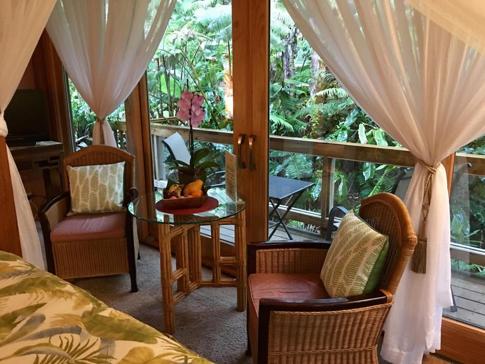 At the Craters Edge Hotel in Volcano
