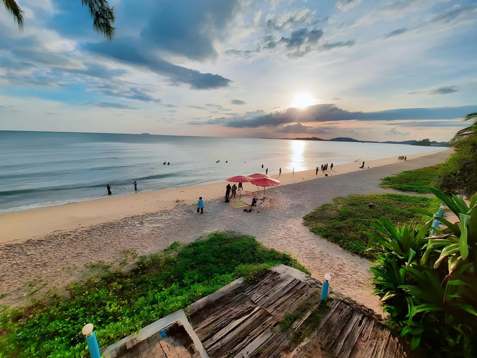 Private beach