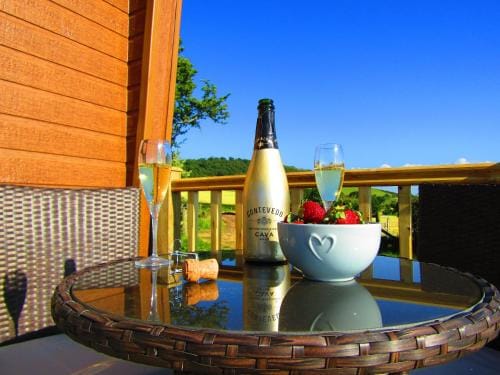 Waenfechan Glamping with Hot Tubs Lodge in Afon Hiraethlyn