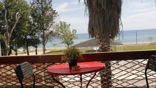 StudioAretiCom Studio to rent in FRONT the lovely SEA fully equipped plagiastudioseu Hotel in Halkidiki