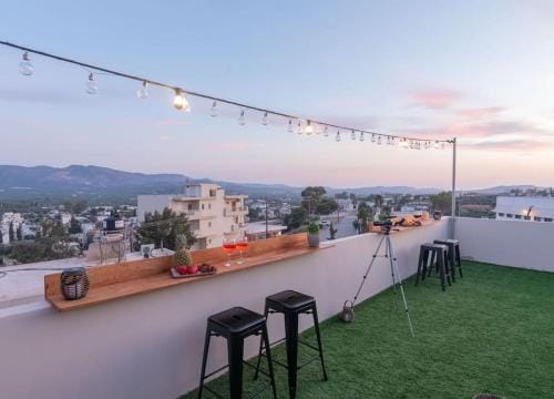 Blue Apartment in the Hill Hotel in Crete