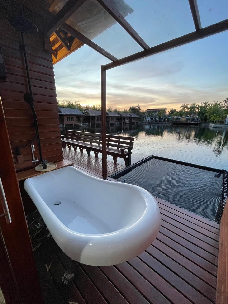 Open air bath