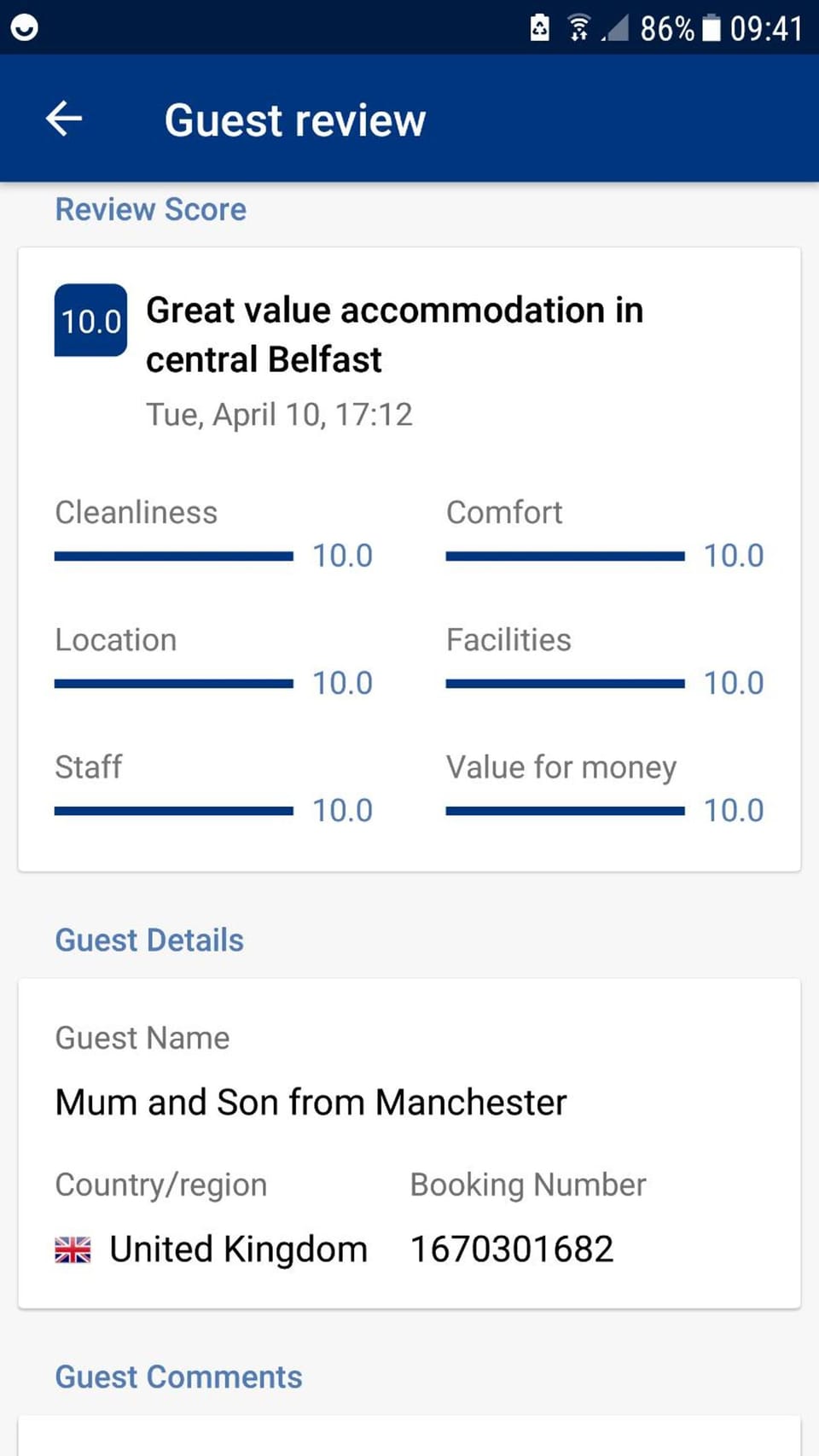 Lawnbrook Town House Hotel in Belfast