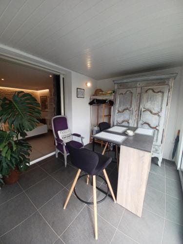 T1 Cosy "Clairefont" Terrasse privee vue Loire dans Maison Hotel in Auvergne-Rhône-Alpes