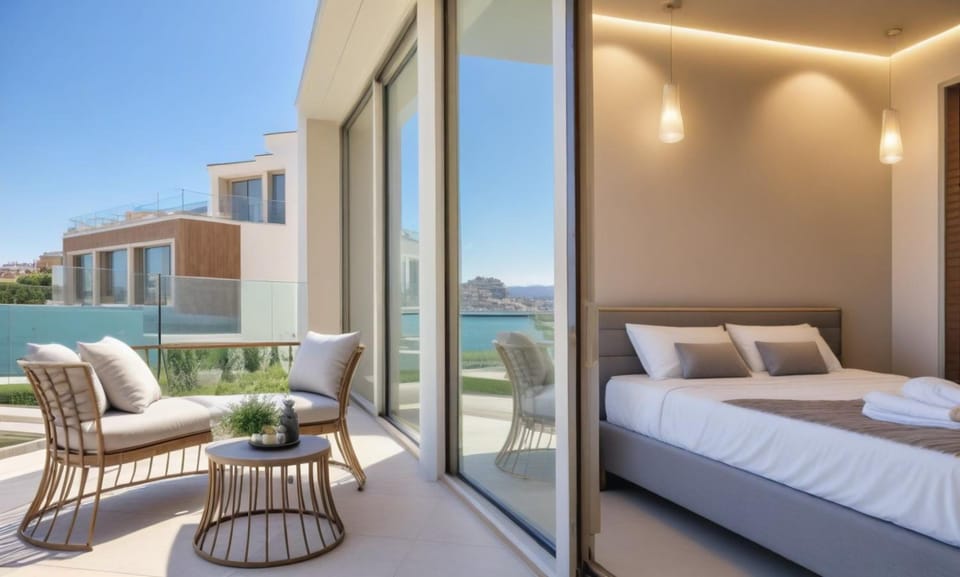 Seaview Luxury Villa Jacuzzi & Pool! 2 Min Beach Hotel in Paralimni