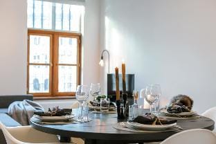 Modern apartment located at historical Main Square Hotel in Antwerp