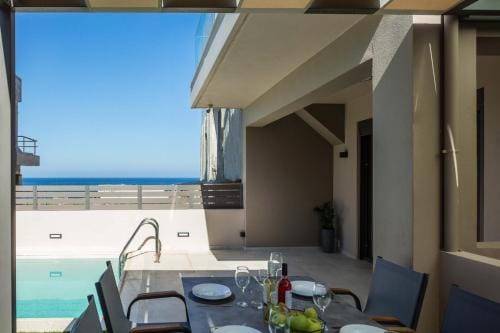 New Modern Villas with Private Pools and Walking distance to Beach Hotel in Panormos in Rethymno