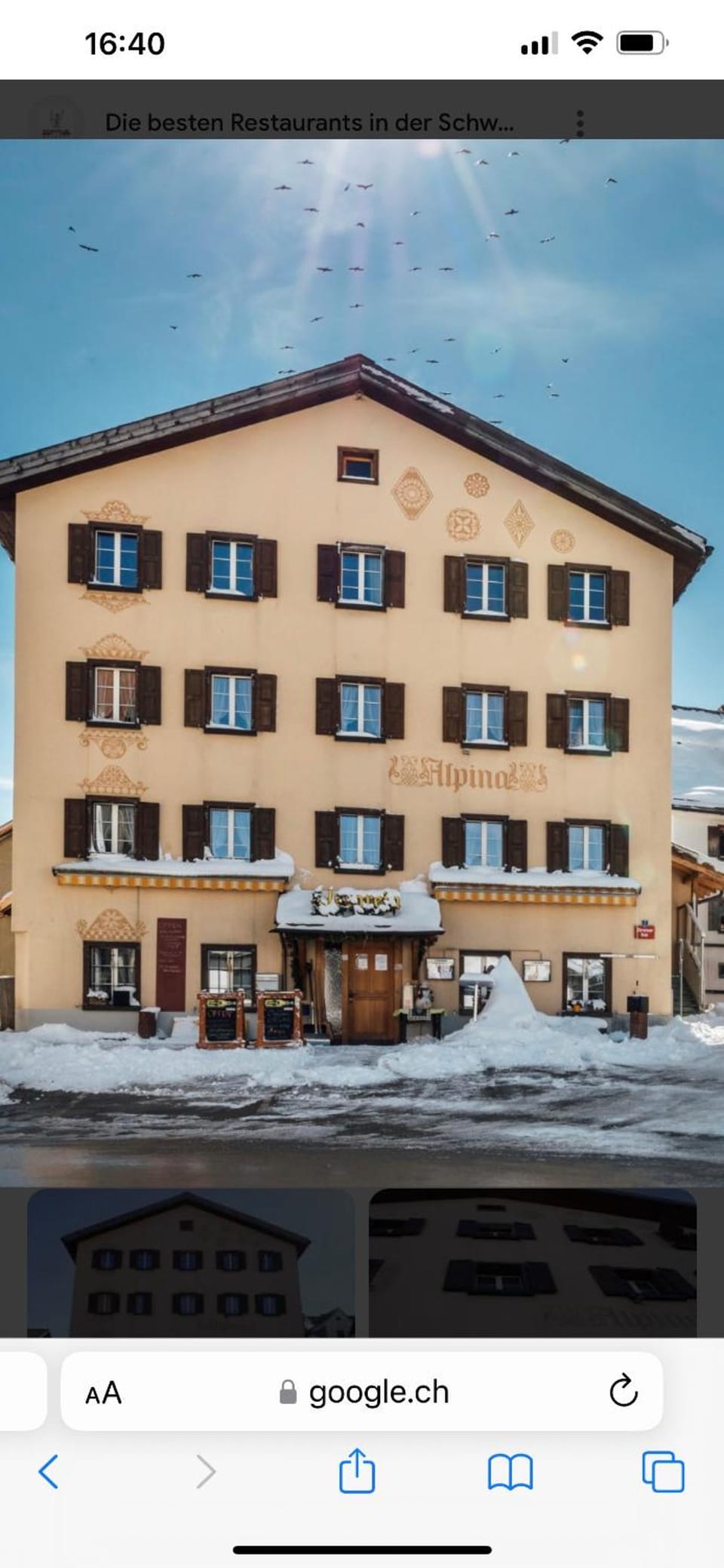 Hotel und Restaurant Alpina Inn in Canton of Grisons