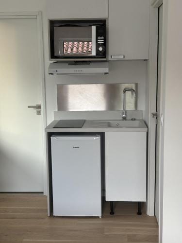 Studio suite climatise avec balcon, kitchenette equipee, douche, baignoire, wc et bureau Hotel in Auvergne-Rhône-Alpes